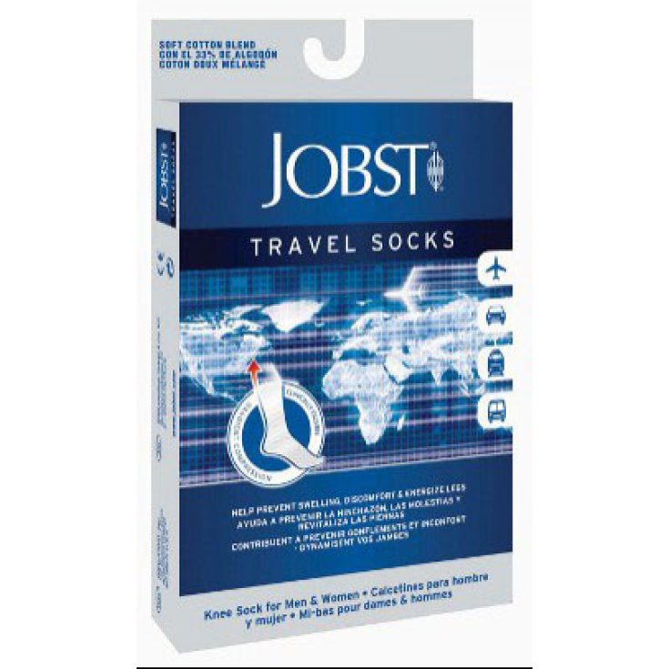 Jobst Reisesocken Kniestrümpfe Herren Blau Gr. S