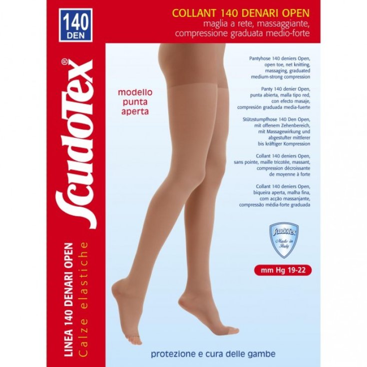 Scudotex Collant 140 Naturfarbe Open Toe Größe 5