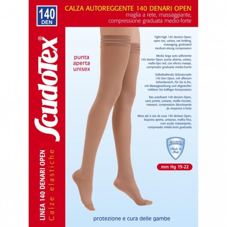 Scudotex Hold-up 140 Open Toe Naturfarbe Größe 4