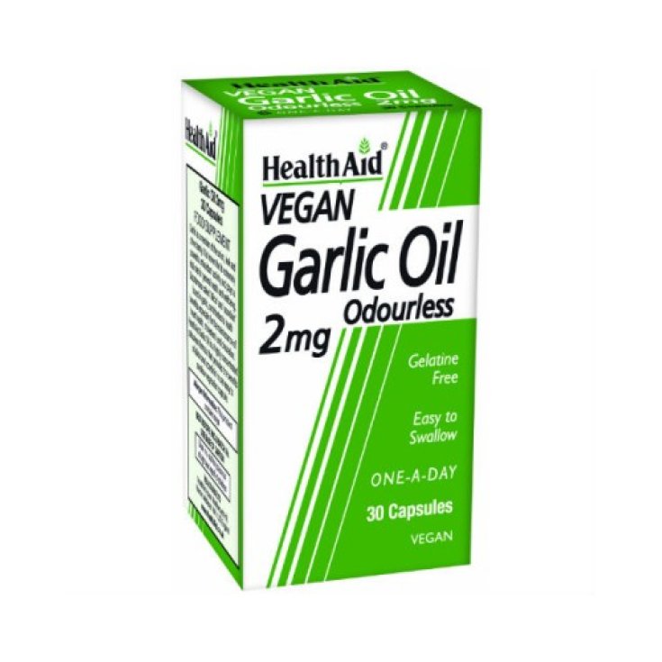 HealthAid Garlic Oils Geruchloser Knoblauch 2 mg Nahrungsergänzungsmittel 30 Weichkapseln