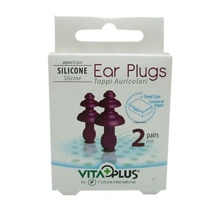 Vita+Plus® Ohrstöpsel Silikon-Wasser-Ohrstöpsel 2 Paar + Etui