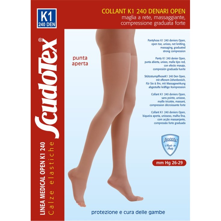 Scudotex Collant K1 240 Den Open Farbe Daino Größe 5