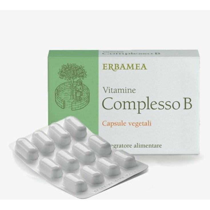 Erbamea Vitamin B-Komplex Nahrungsergänzungsmittel 24 pflanzliche Kapseln