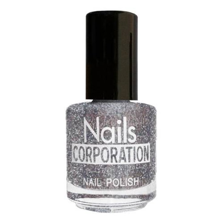 Nails Corporation Glitter Silber Nagellack 15ml