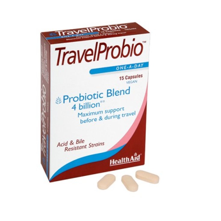 HealthAid Travel Probio 4 Milliarden Travel Milchfermente 15 Kapseln