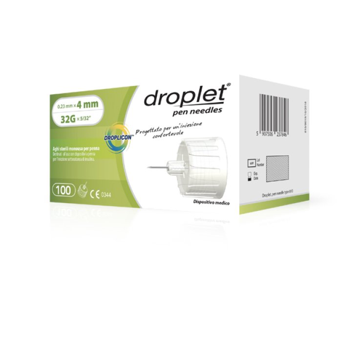 Droplet® Insulinnadel Droplicon® Sterile Einwegnadel für Pen G32 4mm 100 Stück