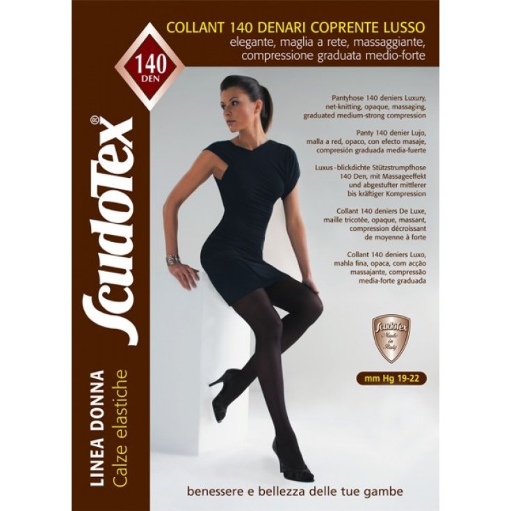 Scudotex® 140 Den Blickdichte Luxuriöse Strumpfhose in Mikrofaser Biber Farbe Größe 5