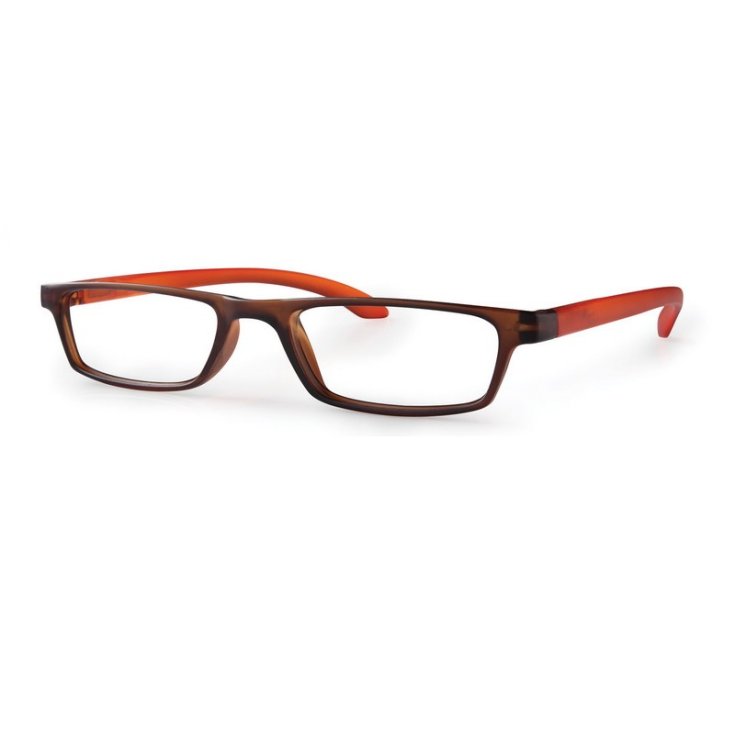 Trendige Premium-Brille Orange / Braun Dioptrien +1,00