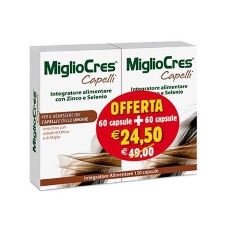 F&F MiglioCres Hair Line Nahrungsergänzungsmittel 60 + 60 Promo-Kapseln