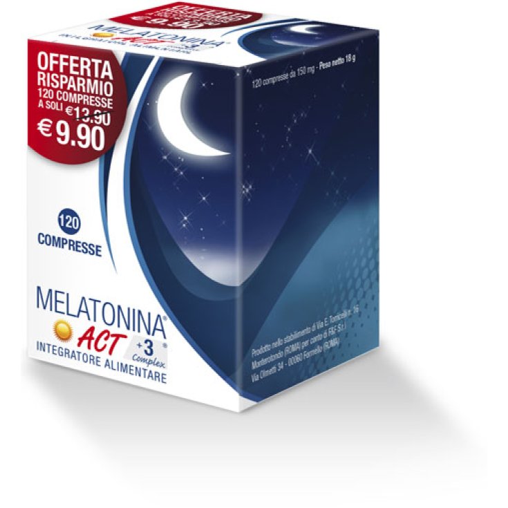 F&F Melatonin Act + 3 Complex Nahrungsergänzungsmittel 120 Tabletten