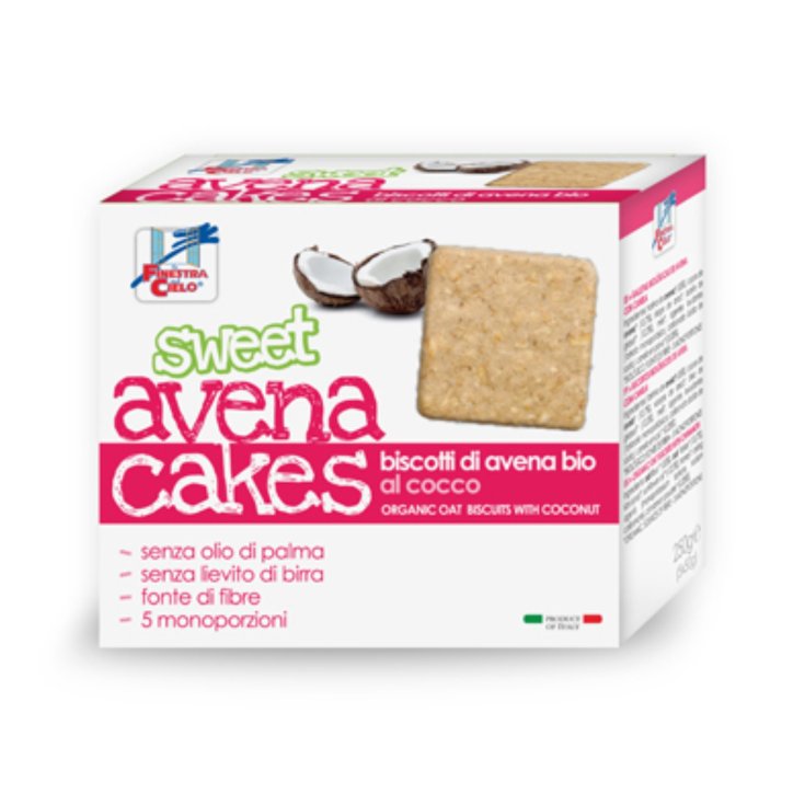 La Finestra Nel Cielo Sweet Avena Cakes Bio-Haferplätzchen mit Kokosnuss 250 g