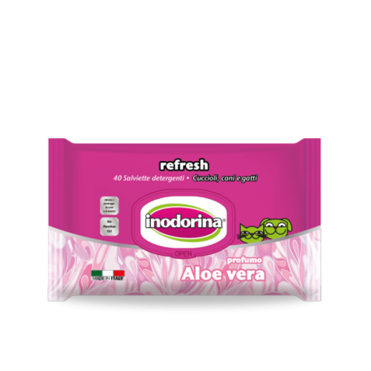 Pet Village Inodorina Refresh Aloe Vera Tücher 40 Stück