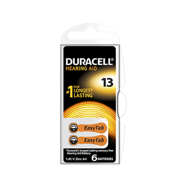 Duracell Easy Tab 13 orangefarbene Hörgerätebatterien