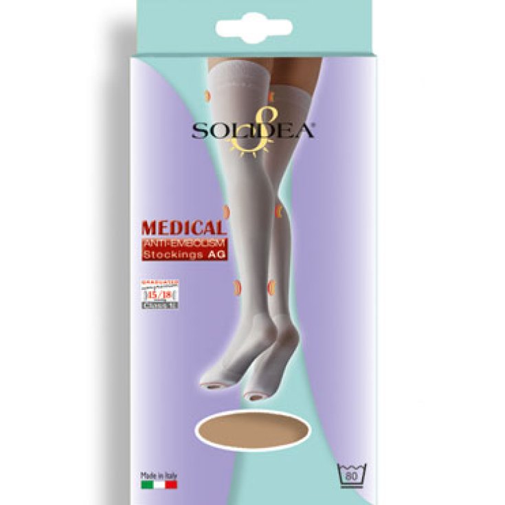 Solidea Medical Anti-Embolie-Kniestrümpfe Weiß Größe XL