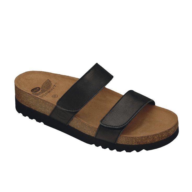 Scholl® Lusaka Damenschuh in Bioprint® Einlegesohle Leder Farbe Schwarz Größe 36