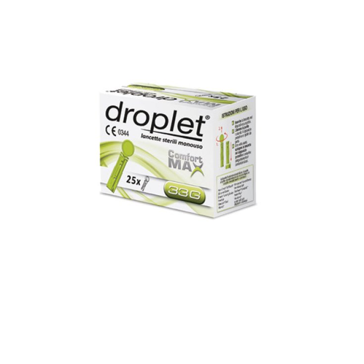 Droplet® Comfort Max Lancets Sterile Einweg-Stechhilfe G33 25 Stück