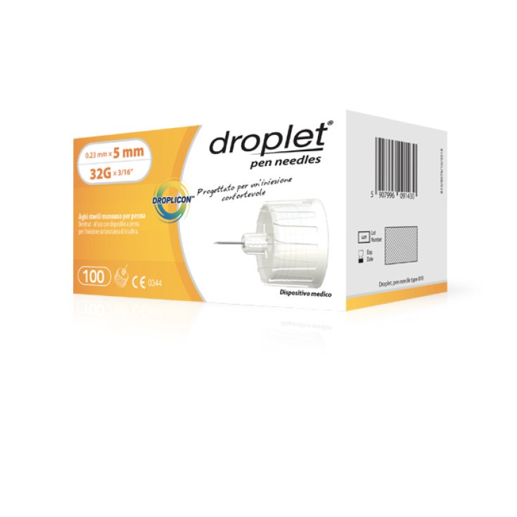 Droplet® Insulinnadel Droplicon® Sterile Einwegnadel für Pen G32 5mm 100 Stück