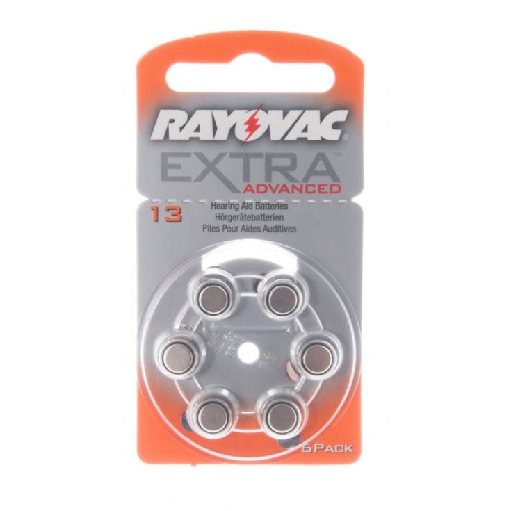 Rayovac Extra Advance Blisterpackung mit 6 Zink-Luft-Batterien