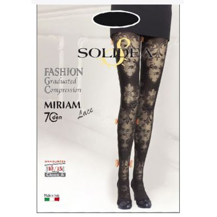 Solidea Miriam 70 Spitze Spitzenstrumpfhose Schwarz Farbe Größe 3 ML