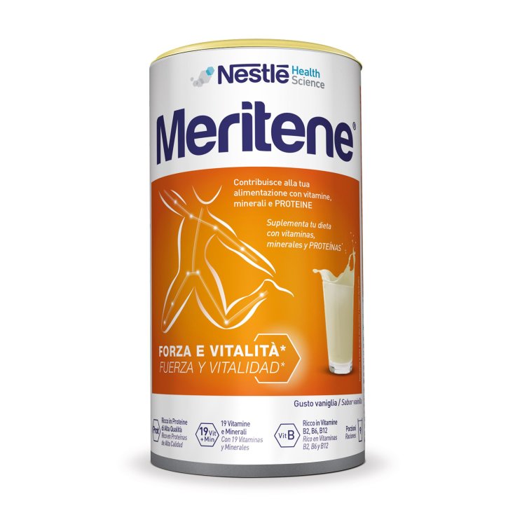 Nestlé Health Science Meritene Kraft- und Vitalitätspulver Vanille Protein Supplement Vitamine und Mineralstoffe 270g