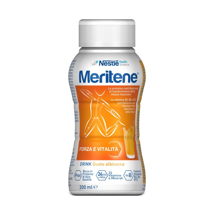 Nestlé Health Science Meritene Kraft- und Vitalgetränk Aprikosenproteingetränk mit Vitaminen und Mineralstoffen 200 ml