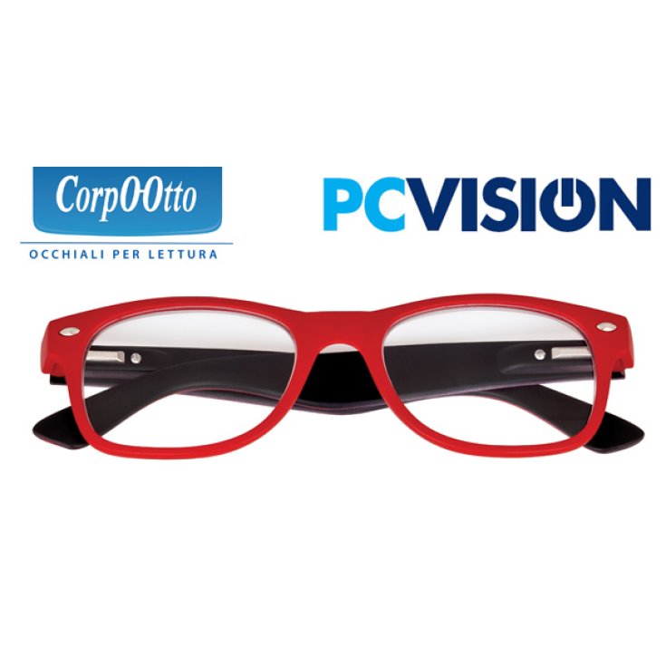 CorpoOtto PC Vision Lesebrille Rot +1,50