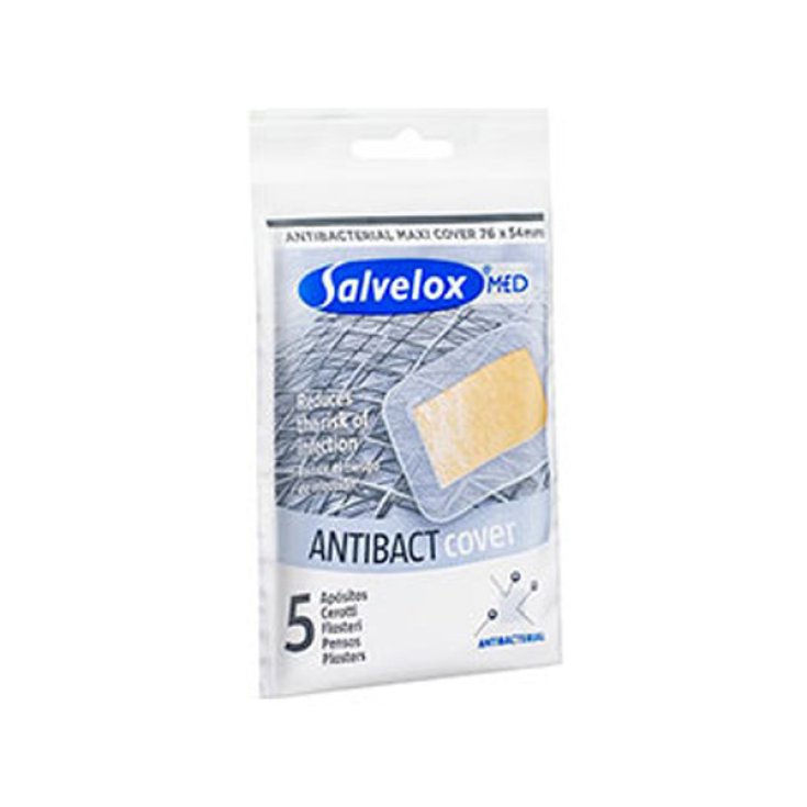 Salvelox Med Antibact Antibakterielles Pflaster Packung mit 5 Pflastern