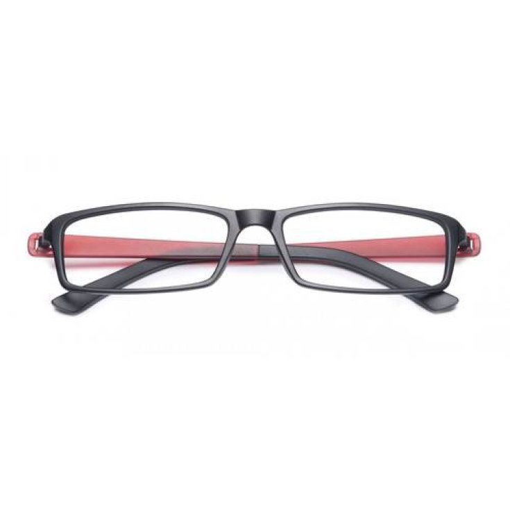 Twins Optical Silver Brillen schwarz und rot Dioptrie +1,50