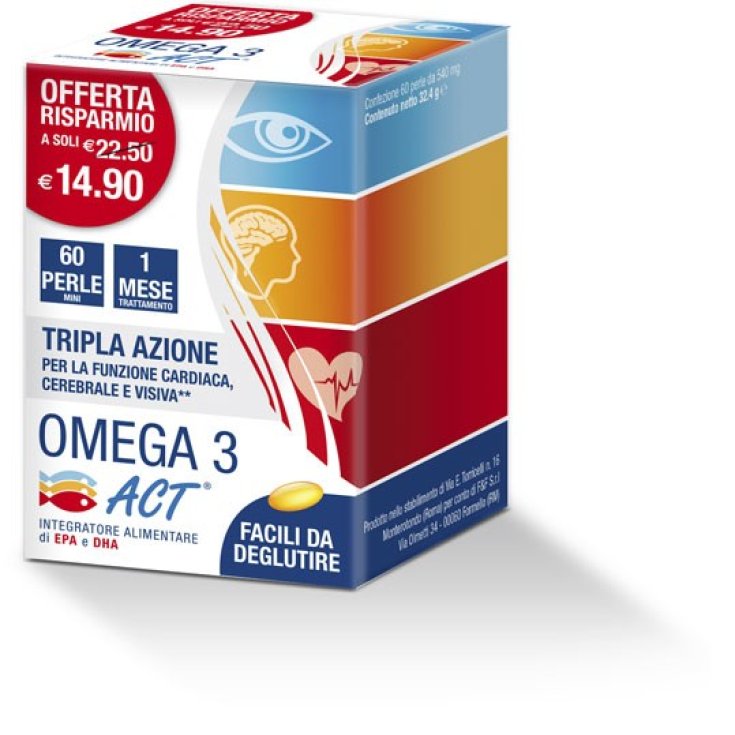 Omega 3 Act Nahrungsergänzungsmittel 60 Perlen 540mg