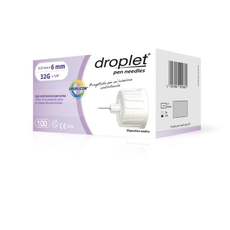 Droplet® Insulinnadel Droplicon® sterile Einwegnadel für Pen G32 6mm 100 Stück