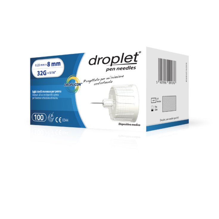 Droplet® Insulinnadel Droplicon® sterile Einwegnadel für Pen G32 8mm 100 Stück