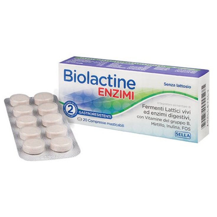 Sella Biolactine Enzymes Nahrungsergänzungsmittel 20 Tabletten