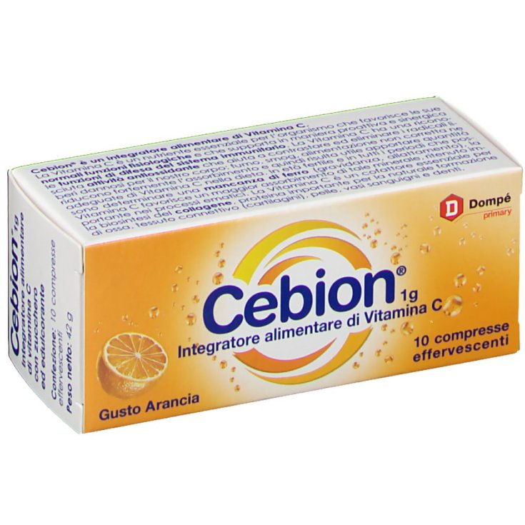 Bracco Cebion 1g Nahrungsergänzungsmittel mit Vitamin C Orangengeschmack 10 Brausetabletten