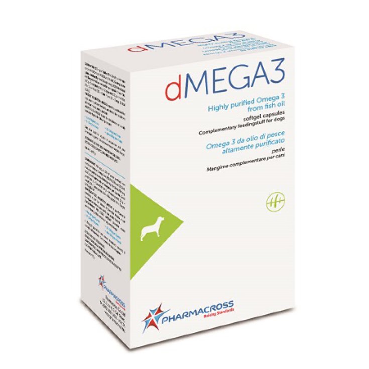 Pharmacross Dmega3 Nahrungsergänzungsmittel für Hunde und Katzen 30 Perlen