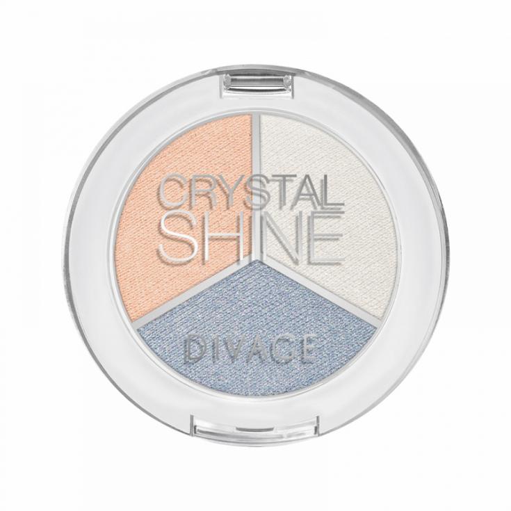 Divage Crystal Shine Bright Lidschatten 03 Sparkling Peach Ice Hellblau