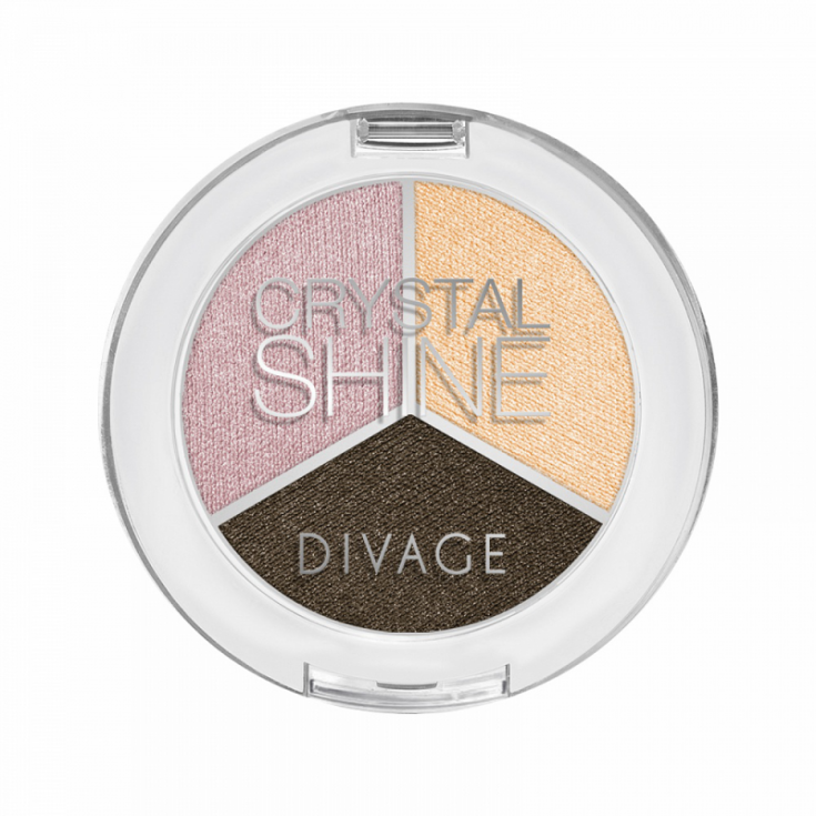 Divage Divage Crystal Shine Luminous Eyeshadow 04 Sparkling Rose Yellow Dark Brown