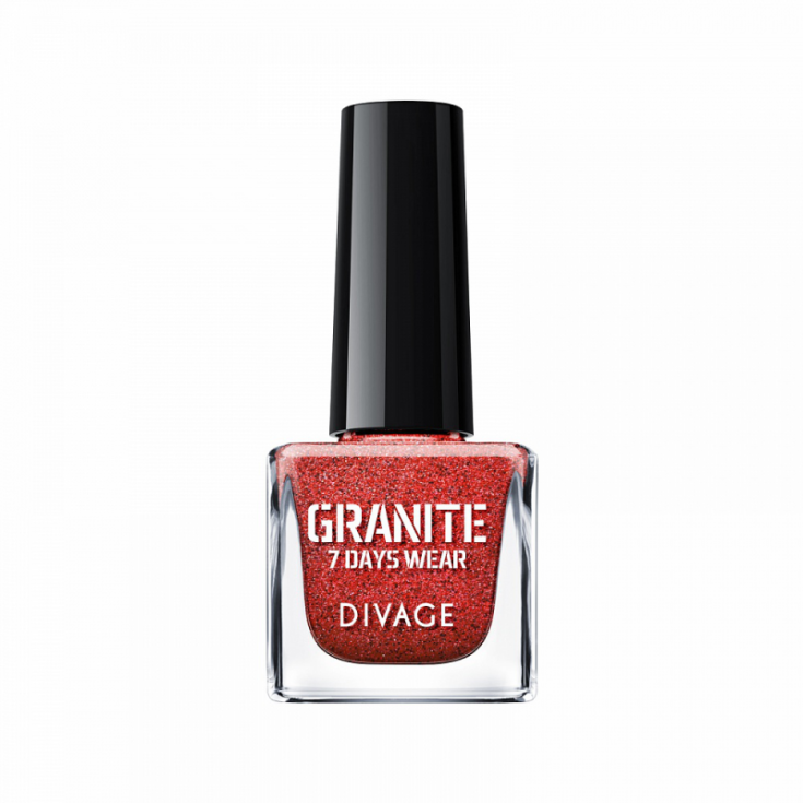 Divage Granite Nagellack Granite Effect 07 Dunkelrot