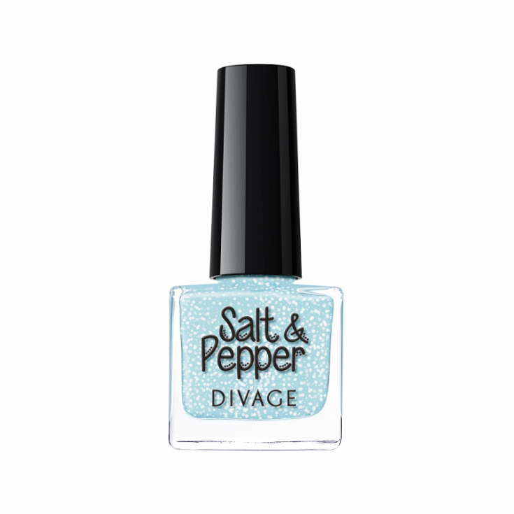 Divage Salt & Pepper Nagellack mit Salz-Pfeffer-Effekt 06 Hellblau