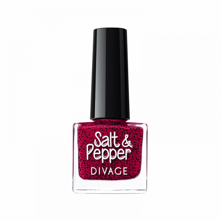 Divage Salt & Pepper Nagellack Salz-Pfeffer-Effekt 14 Roter Amaranth