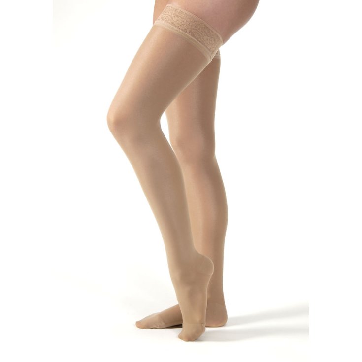 Jobst Ultra Sheer 10–15 mmHg halterlose Strümpfe, natürliche Farbe, Größe 4.