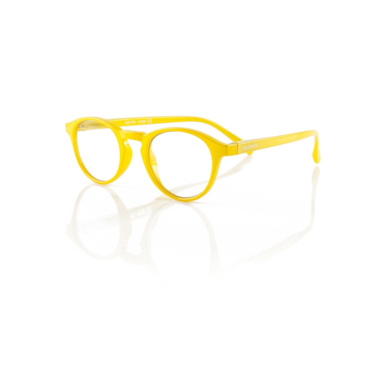 Doubleice Vintage gelbe Brille +1,50 Dioptrien