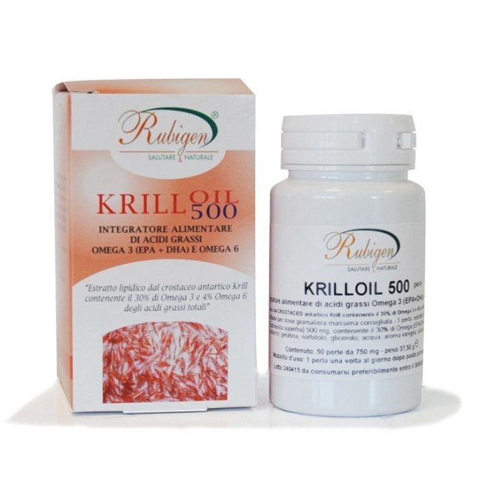 Rubigen KrillOil 500mg Omega3 / Omega6 Nahrungsergänzungsmittel 25g