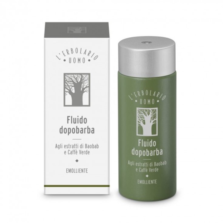 L'Erbolario Uomo Fluido Aftershave mit Extrakten aus Baobab und Emollient Green Coffee 120ml