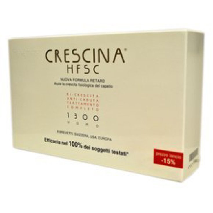 Labo Crescina HFSC New Formula Retard 1300 Mann Komplette Behandlung 20 + 20 Fläschchen