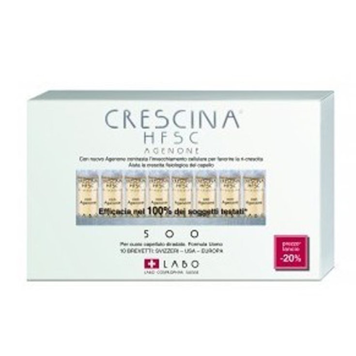 Labo Crescina HFSC mit Agenone-Dosierung 500 Manngröße 10 Ampullen