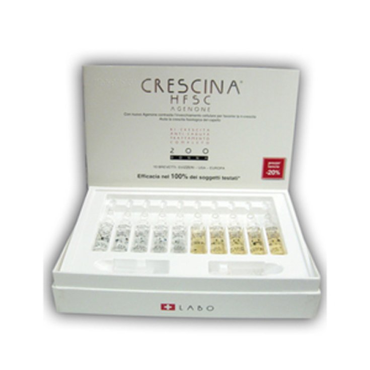 Labo Crescina HFSC Agenone Complete Treatment Dosierung 200 Frau Größe 20 + 20 Ampullen