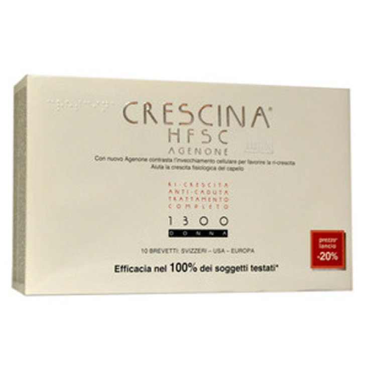 Labo Crescina HFSC Agenone Complete Treatment Dosierung 1300 Frau Größe 20 + 20 Ampullen