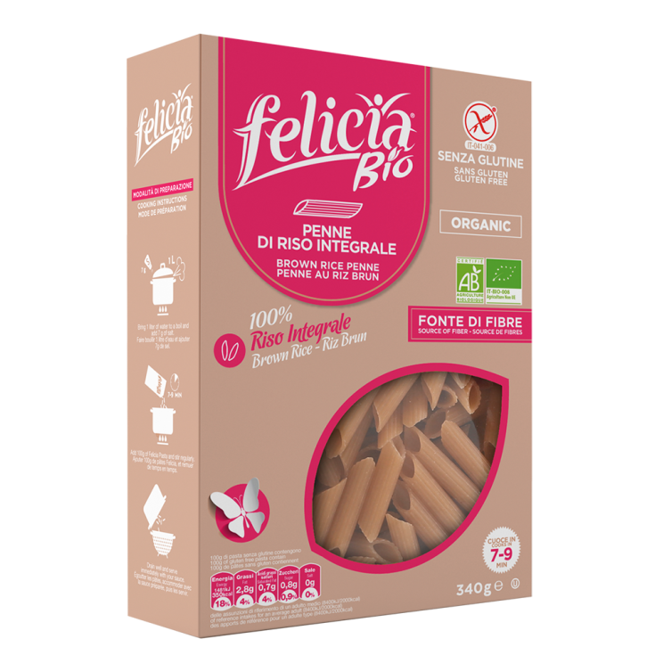 Felicia Bio Pasta mit Vollkornreis Penne glutenfrei 340g