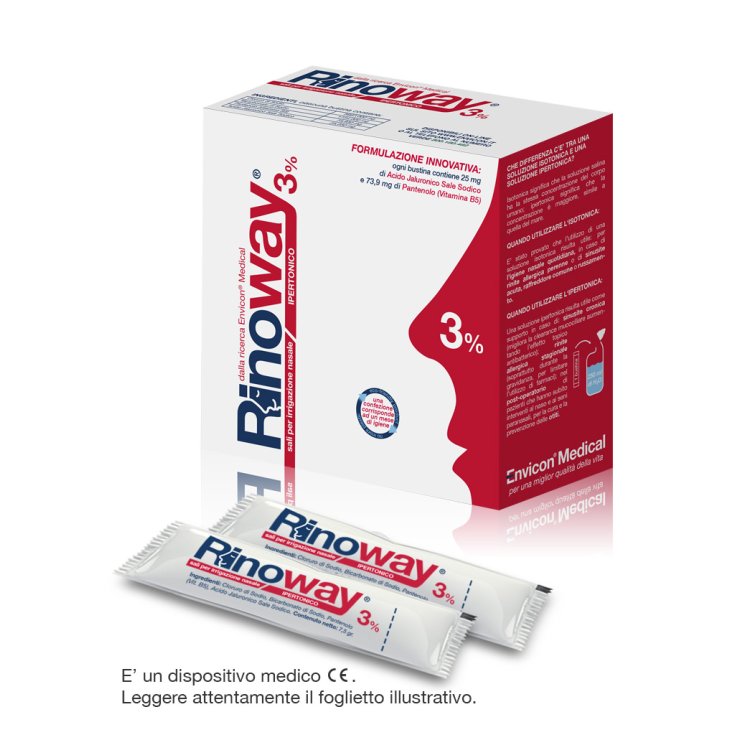Envicon Medical Rinoway® 3 % Salze zur Nasenspülung Hypertonische Sachets