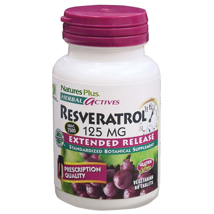 Nature's Plus Herbal-Actives Resveratrol Nahrungsergänzungsmittel 125 mg
